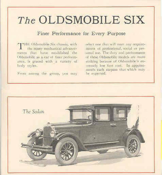 1926 Oldsmobile Motor Cars Foldout Page 1